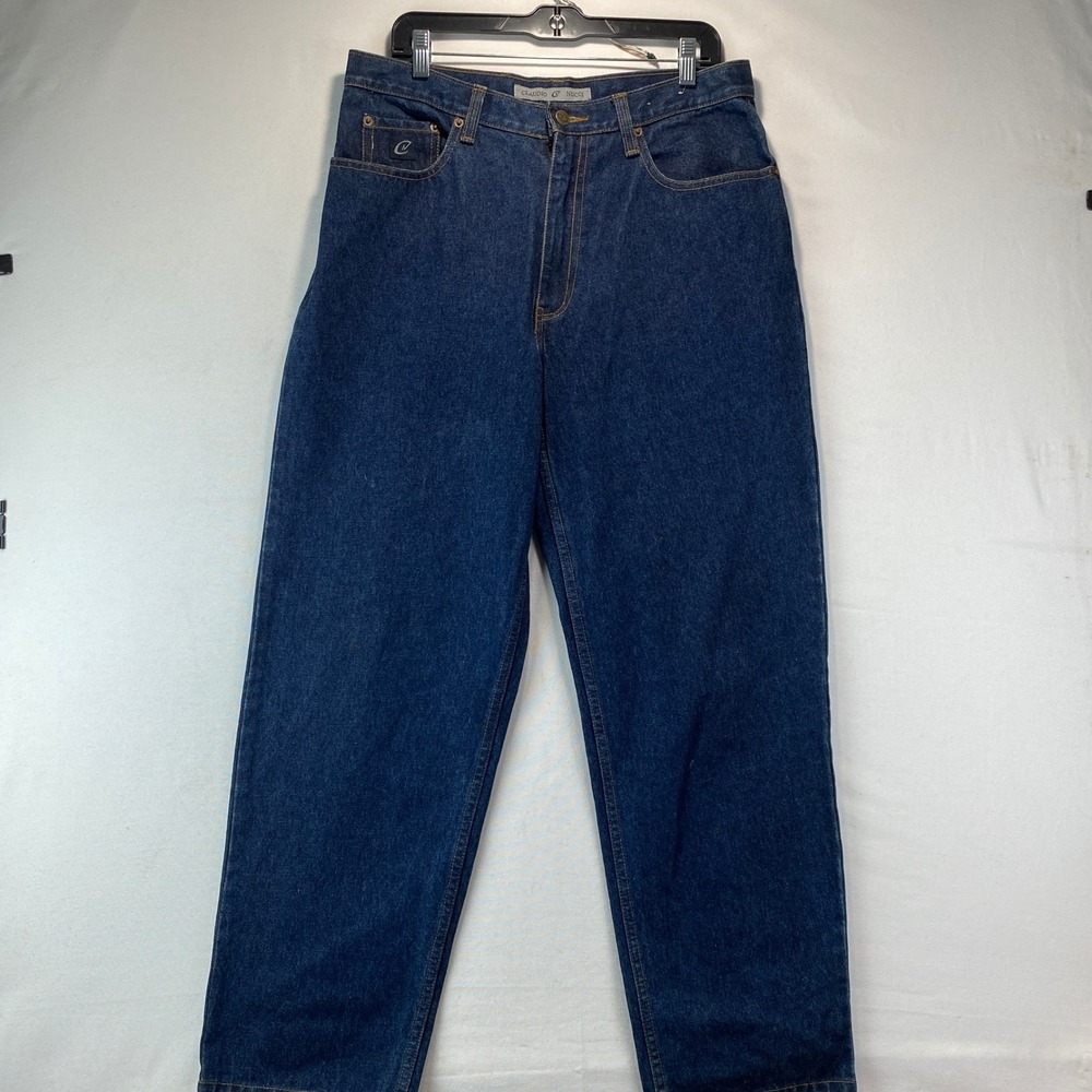 VTG Claudio Nucci Russian Made Straight Leg Jeans Mens 34x30 Blue Denim Rare
